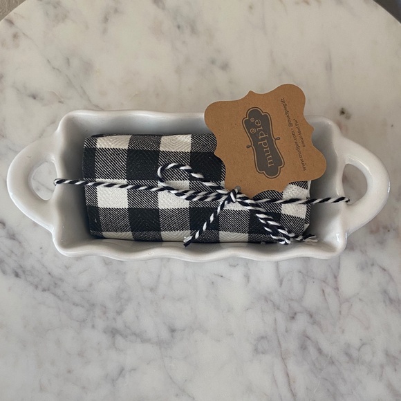 *NEW*  Mud Pie  "Always Loaf You" Mini Loaf Pan & Towel Set - Picture 2 of 5